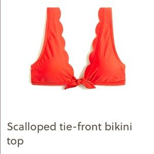 NWT JCrew Tie-front bikini top